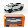 1:36 Tesla Cybertruck Pickup SUV Alloy Car Model Diecast Metal Toy Off-Road Vehicle Pull Back Truck Sound Light Toy Collection 1