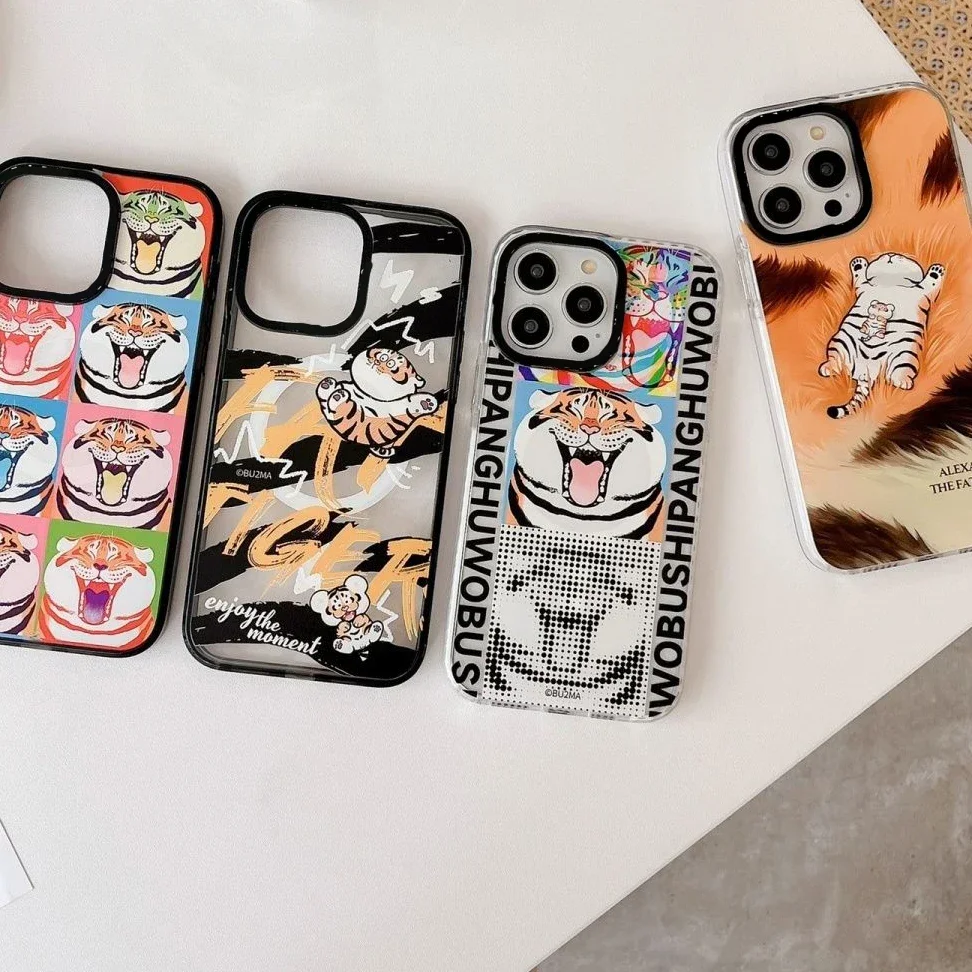 Magsafe Acrylic Tiger Phone Case Cover for IPhone 11 12 13 14 15 Pro Max Case for IPhone 15 Pro Max