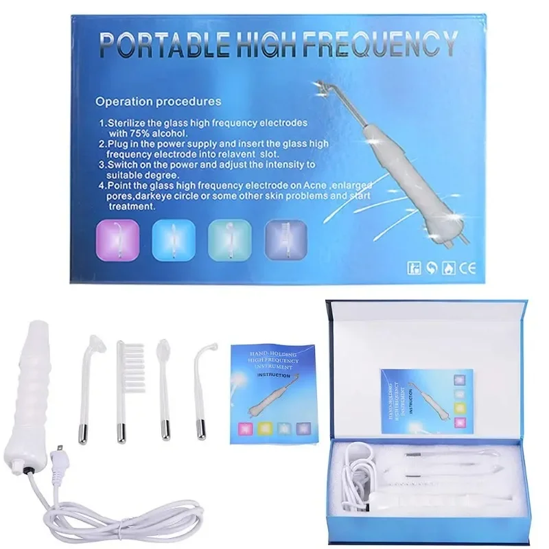 Portable High Frequency Facial Machine Skin Therapy Acne Spot Wrinkles Remover Beauty Facial Care beauty instrument