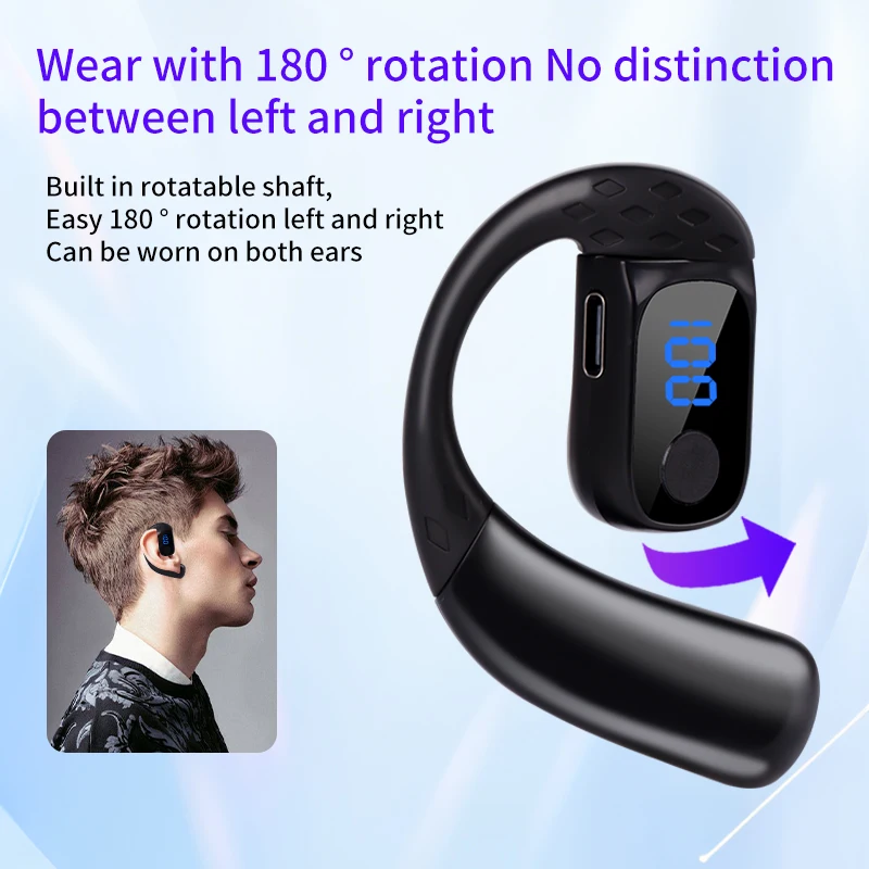 รูปสินค้า หูฟังไร้สาย Bluetooth 5.4 ปรับได้ 180 องศา ใช้งานได้ทุกที่ทุกเวลา