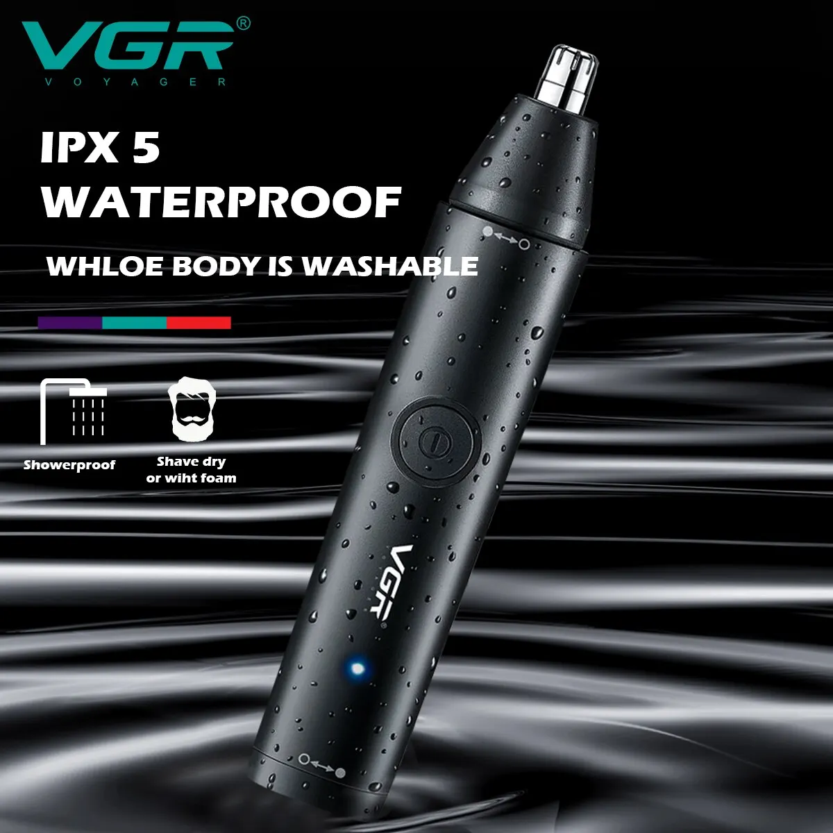 VGR Nose Hair Trimmer Professional Mini Hair Trimmer Electric Nose Trimmer 2 In 1 Rechargeable Waterproof V 613 images - 6