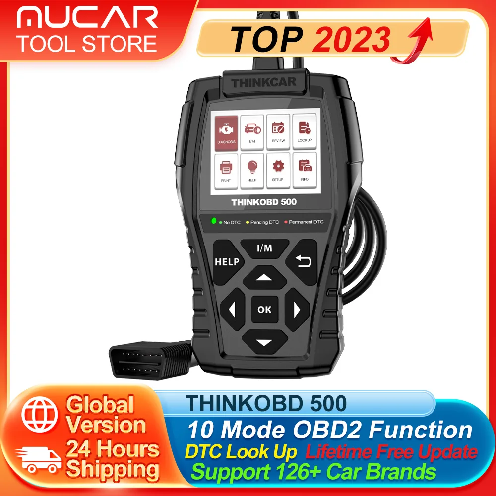 Сканер THINKCAR THINKOBD 500 Obd2 для диагностики автомобиля, диагностический сканер Obd 2, диагностика на весь срок службы, бесплатное обновление, считыватель кодов