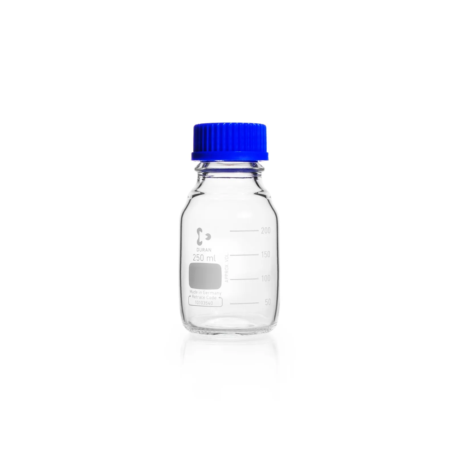 Duran/Schott Multipurpose Lab Glass Blue Cap Reagent Bottle High Borosilicate 3.3 Glass Chemical Resistance Sturdy Durable