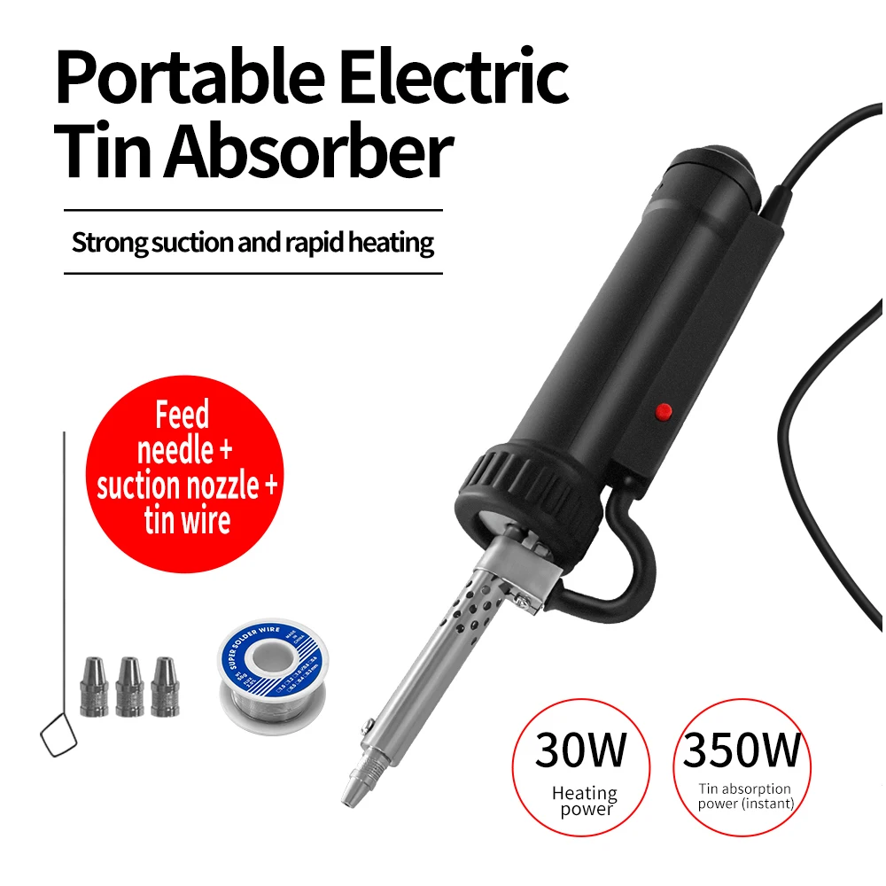 220VElectricVacuumSolderSuckerPortableSolderingDesoldering