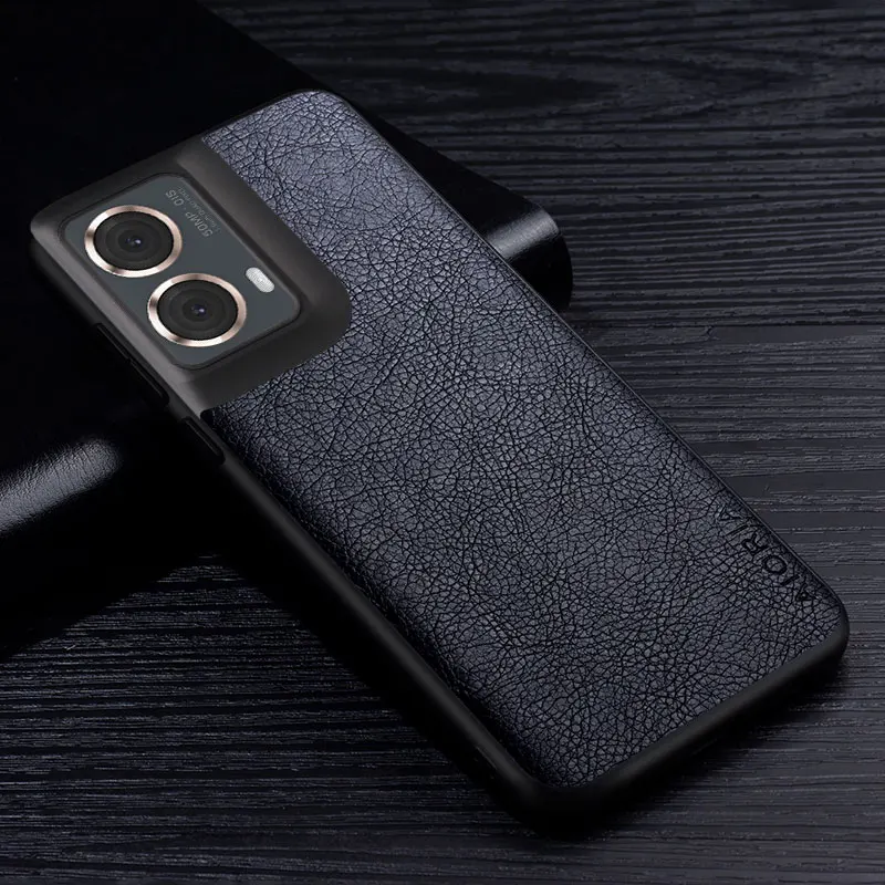 Luxury Leather Litchi Pattern Retro Back Cover Case