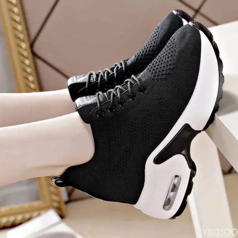 Women Mesh Breathable Casual Sneakers Women Spring Platform Heels