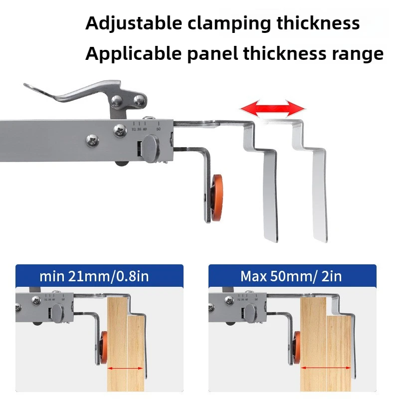 2 Pcs Adjustable Stainless Steel Telescopic Drawer Clamp Woodworking Fixing Clip Auxiliary Installation Clamp for Cabinet Drawer