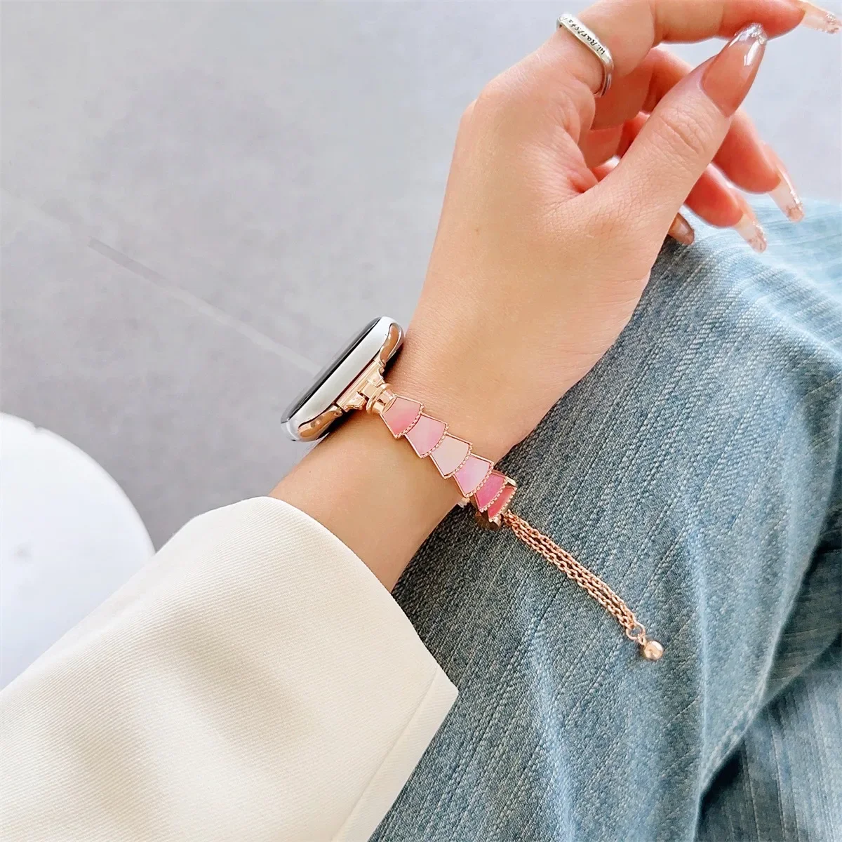 Uhrenarmband für Iwatch 42/44/45/46/49 mm 38/40/41 mm Metall-Mode-Uhrenarmband für Uhrenserie Ultra2 Serie 10/9/8/7/6/5/4/3/2/1_voghion.com