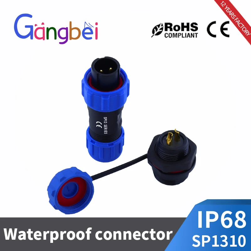 Durable IP68 Waterproof Multipin Panel Mount Connector Set