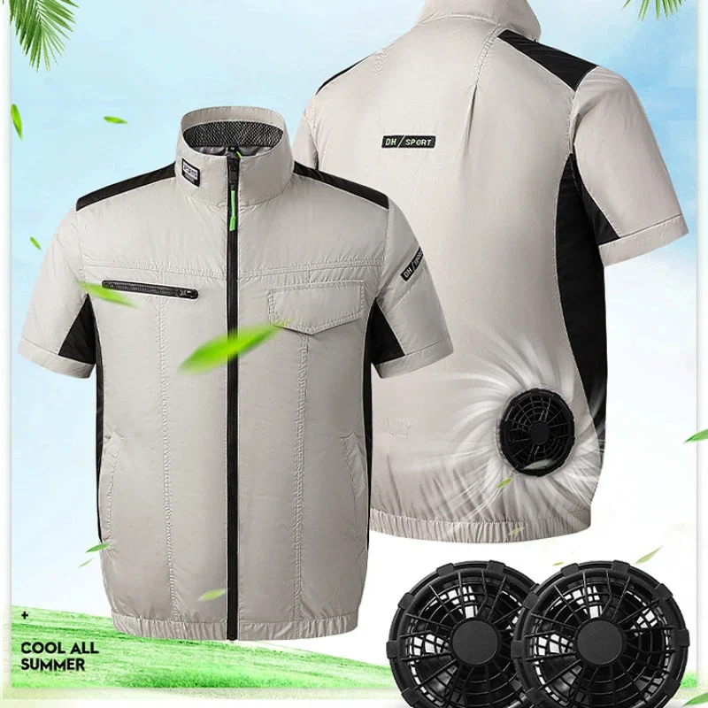 

Летний жилет с вентилятором для охлаждения, рабочая одежда, куртка для походов, источник питания USB, радиатор, кондиционер, одежда