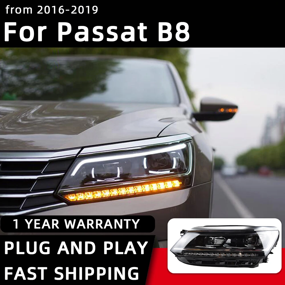 

Car Styling Headlights for VW Passat US Passat B8 LED Headlight 2016-2019 Head Lamp DRL Signal Projector Lens Automotive