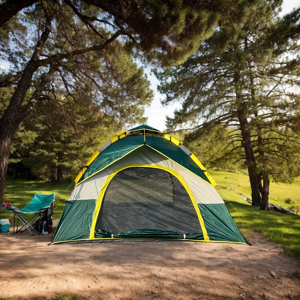 3-4 People Family Camping Tent Automatic Pop-up 2 doors and 2 Windows Tents Portable Camping Hiking Backpacking