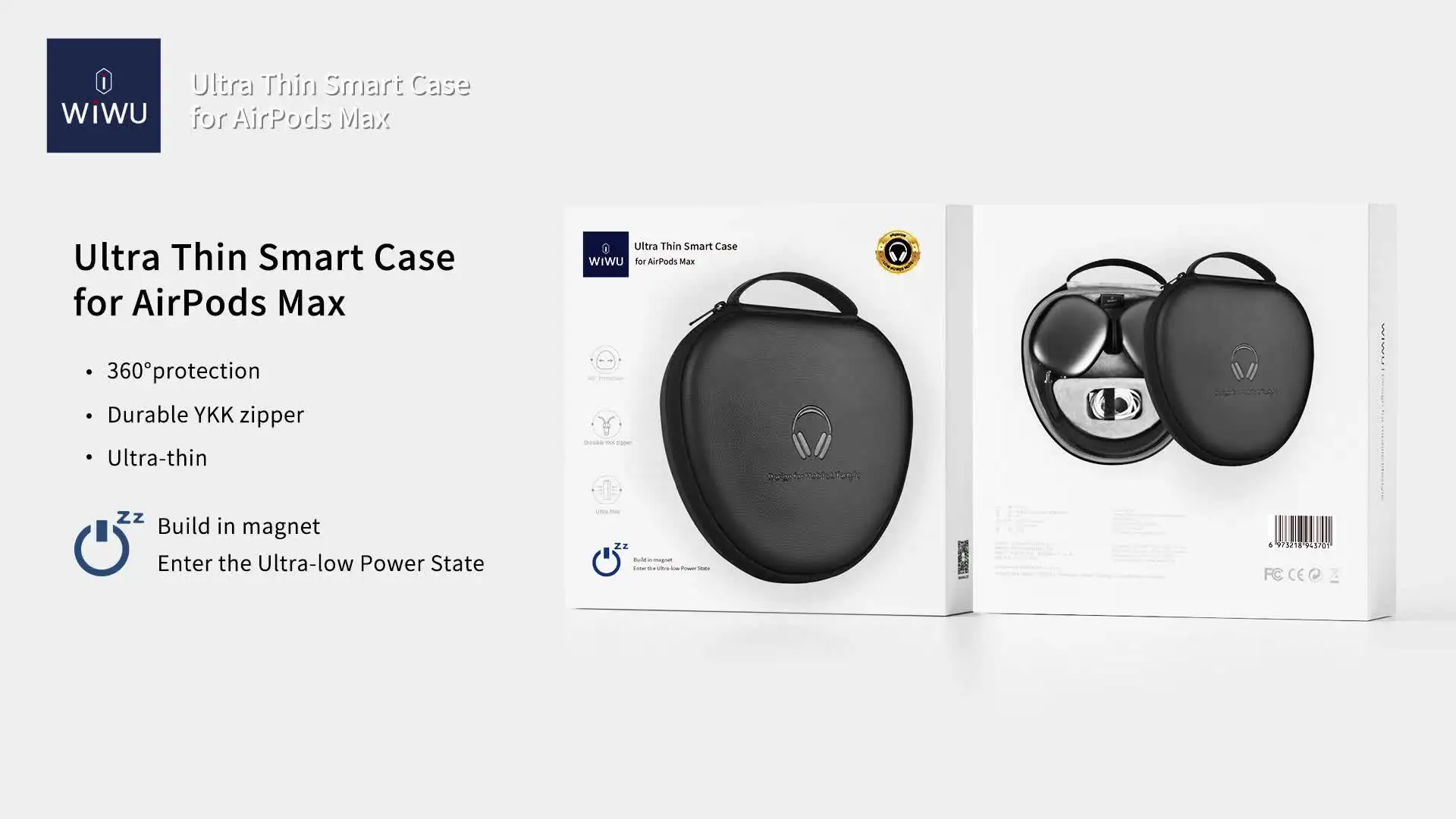 WiWU Protective Smart Case for Airpods Max with Auto-sleep