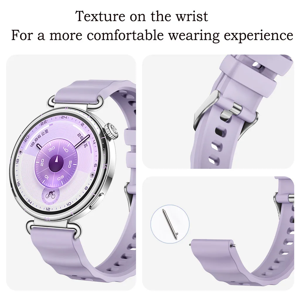 18mm Soft Sport Silicone Strap Wristband Bracelet