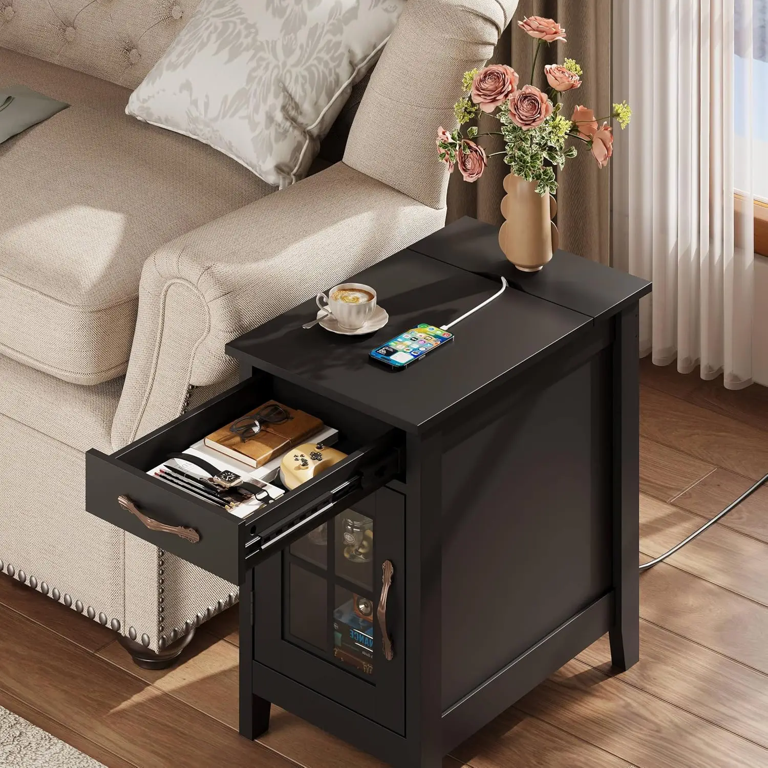 End Table with Charging Station 2