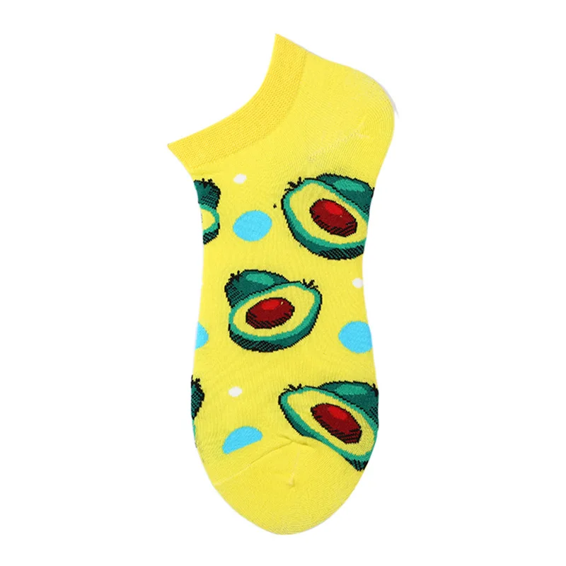 Colorful Cotton Novelty Socks - Funny Avocado and Animal Prints