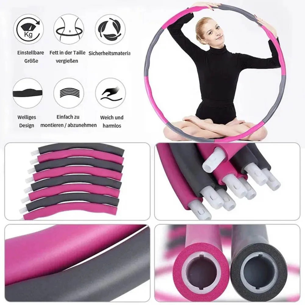 Removable Yoga Hula Circle Hoops for Adults Sport Slimming Fitness Equipment Training Ring Circle Adjustable oola Hoop for Women