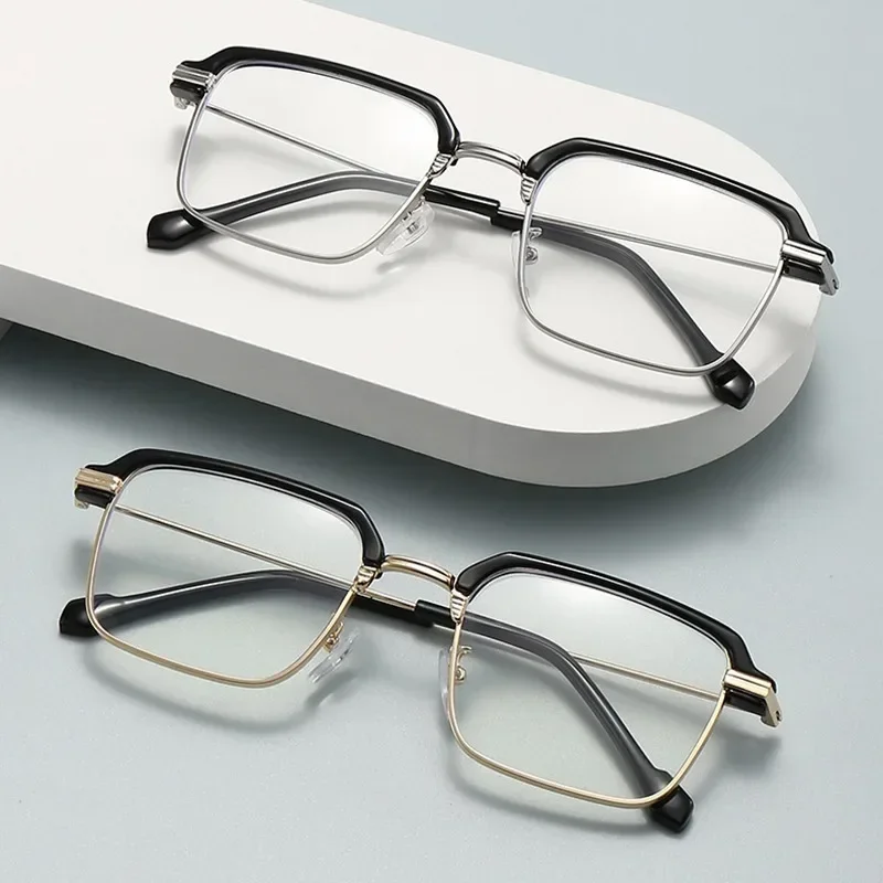 High Definition Men's Anti-blue Presbyopia Eyewear Photochromic Reading Glasses Metal Fashion Classic Hyperopia Eyeglasses 4