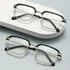High Definition Men's Anti-blue Presbyopia Eyewear Photochromic Reading Glasses Metal Fashion Classic Hyperopia Eyeglasses 4