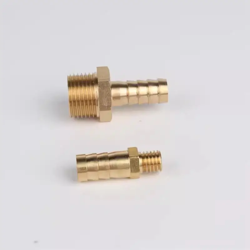 5PCS 2.5mm-10mm Hose Barb OD To M3-M8 Metric Male Thread Brass Pipe Fitting Nipple Coupling Joint hose pipe fitting pipe fitting water pipe fitting