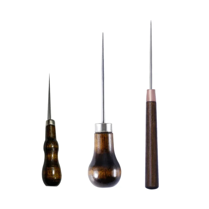 Description Picture 4 of item1pcs Durable Awl Tools with Wooden Handle Diy Leather Crafts Punch Tools Leather Hole Punches Stitching Tools Handmade Supplies