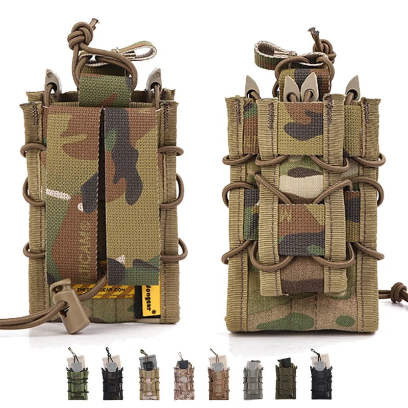 Pochette Tactique Triple Pour Chargeurs 5.56 - Multicam, Cordura 500D, étanche - EMERSONGEAR