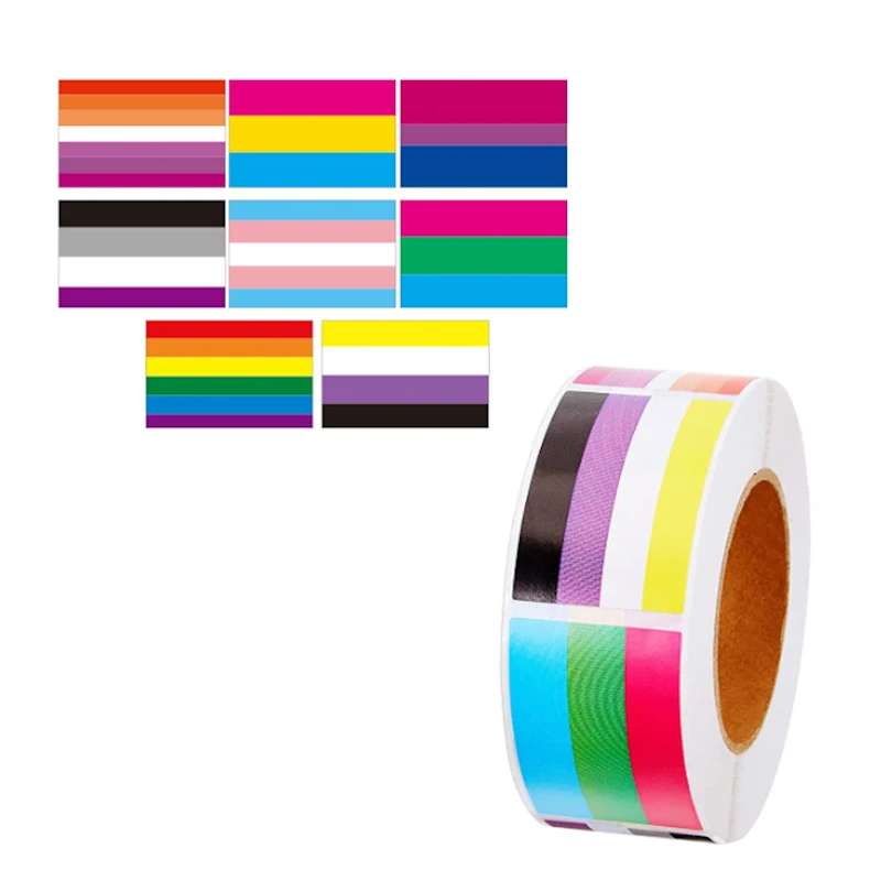 

Love you Pride Month Pride Day rainbow square sticker 50*30MM
