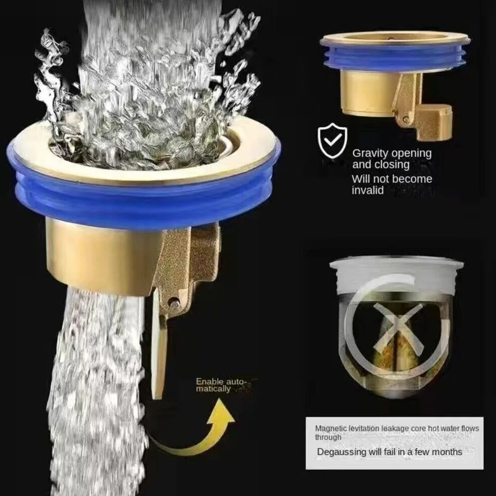 Description Picture 3 of item1pcs Way Valve Shower Drainer 2024 New Copper Floor Drain For Kitchen Bathroom Durably Anti Drain Cover Sewer Strainer Plug