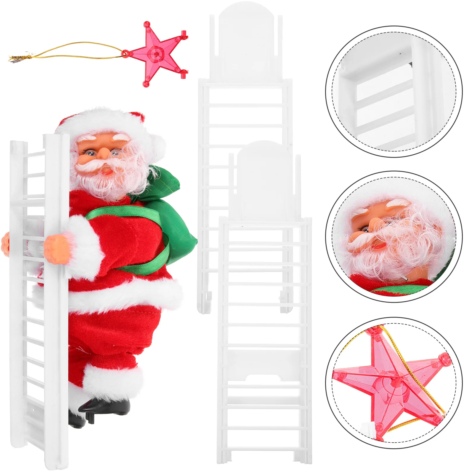 

Подъем по лестнице Санта-Клаус старший ребенок рождественские подарки Музыка старик ткань фотореквизит