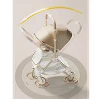 Poussette bébé luxueuse réversible avec siège réglable, pliable, pour nouveau-né et nourrisson, position haute 4
