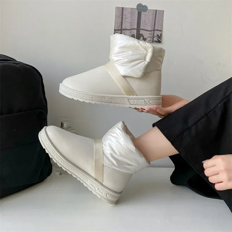 

Женские зимние ботинки, белые ботинки, замшевые ботильоны на высокой платформе с круглым носком, черные ботинки для женщин, женские элегантные и модные ботинки из ягненка