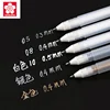 3pcs/lot Sakura White Gel Ink Pen Classic Gelly Roll Art Highlight Marker Pen Bright White Silver Gold Art Painting Drawing Pens 1