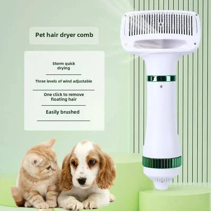 Cross-border Pet Hair Removal Brush One-click Ejection Massage Pet Hair Dryer Cat Dog Removal Brush Drying Machine