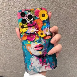 Custodia per telefono artistica floreale per Samsung Galaxy Series