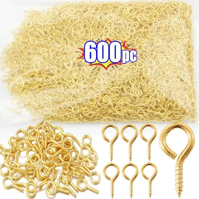 600/300pcs 스테인레스 스틸 작은 미니 눈 핀 Eyepins 후크 Eyelets 나사 스레드 후크 액세서리 만들기위한 보석 결과