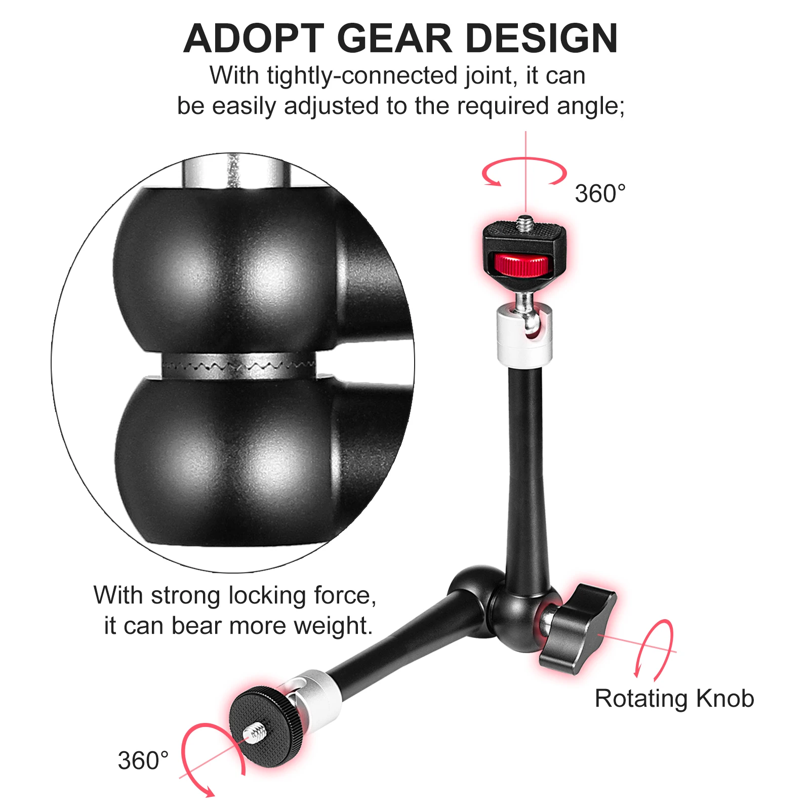 Adjustable Articulating Magic Arm with Super Clamp