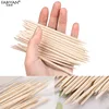 100Pcs/Lot Orange Nail Art Wood Sticks Double Sided Cuticle Pusher Rhinestones Picker Bead Pusher Manicure Pedicure Care Tool #& 4