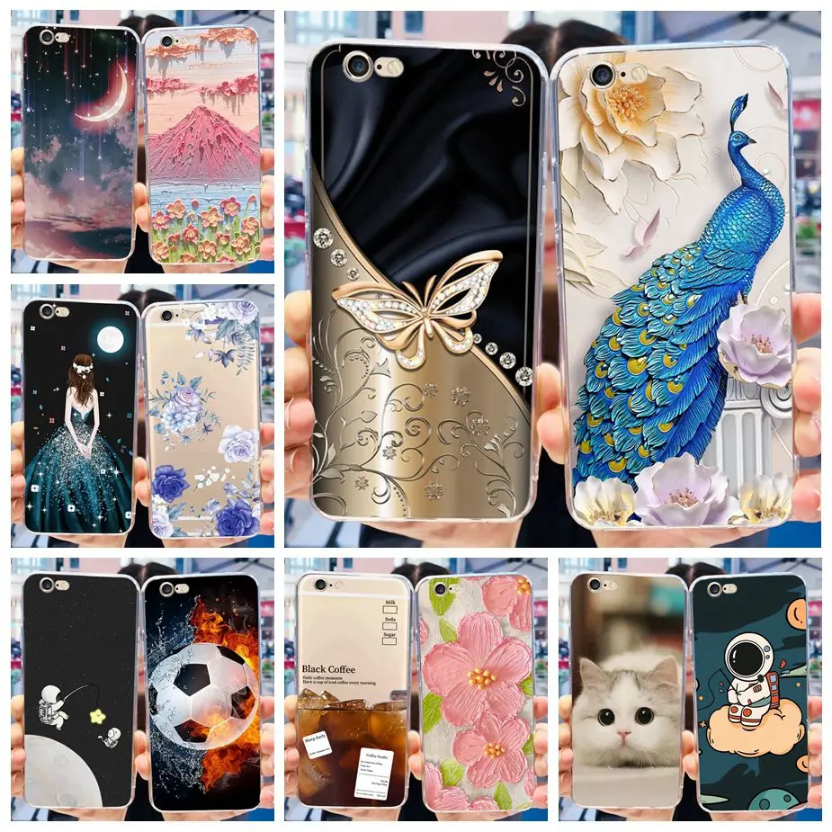 Per Apple Iphone 6 6S Plus Custodia Elegante Cover Verniciata Custodia Morbida In Silicone Trasparente Tpu Per Iphone 6S 6 Plus Iphone6 Iphone6S Parau