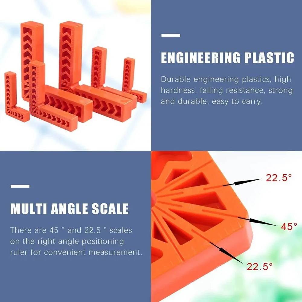 90 Degree L-shaped Right Angle Fixing Clip with scale Auxiliary Fixture Position