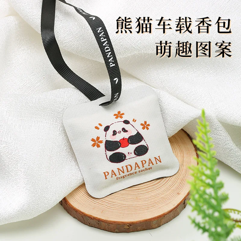 2PCS Panda Aromatherapy Sachet Fresh Odor Removal Car Bedroom Wardrobe Fragrance Lasting Fragrance Pendant