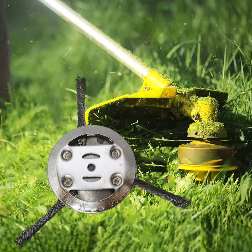 thumbnail image 2 of 3-Pack 6" String Trimmer Heads With Galvanized Steel Wire - Replacement Weed Wacker Heads For Lawn Mowers 2 of 7