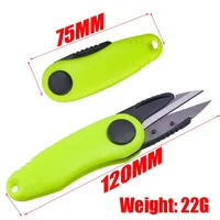 Fishing Quick Knot Tool Kit Shrimp Shape Fold Scissors Fishing Line Cutter Clipper Nipper Hook Sharpener Fishing Tackle EDC 2