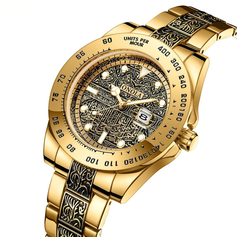 2023 Year Ancient Sculpture Religion Watch Clock Quartz Watch For men Male Fashion Simple Minimalist Gentleman Wristwatches
