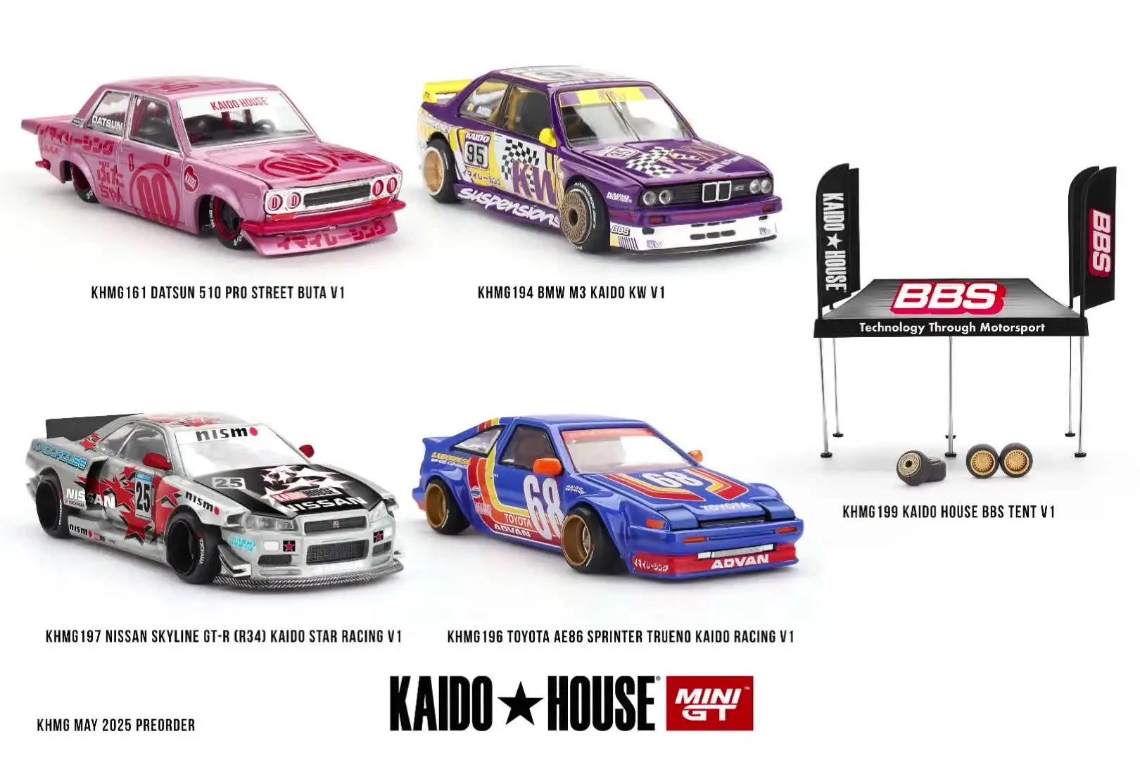 PreSale KHMG 196 1:64 Toyota AE86 Sprinter Trueno Kaido Racing V1