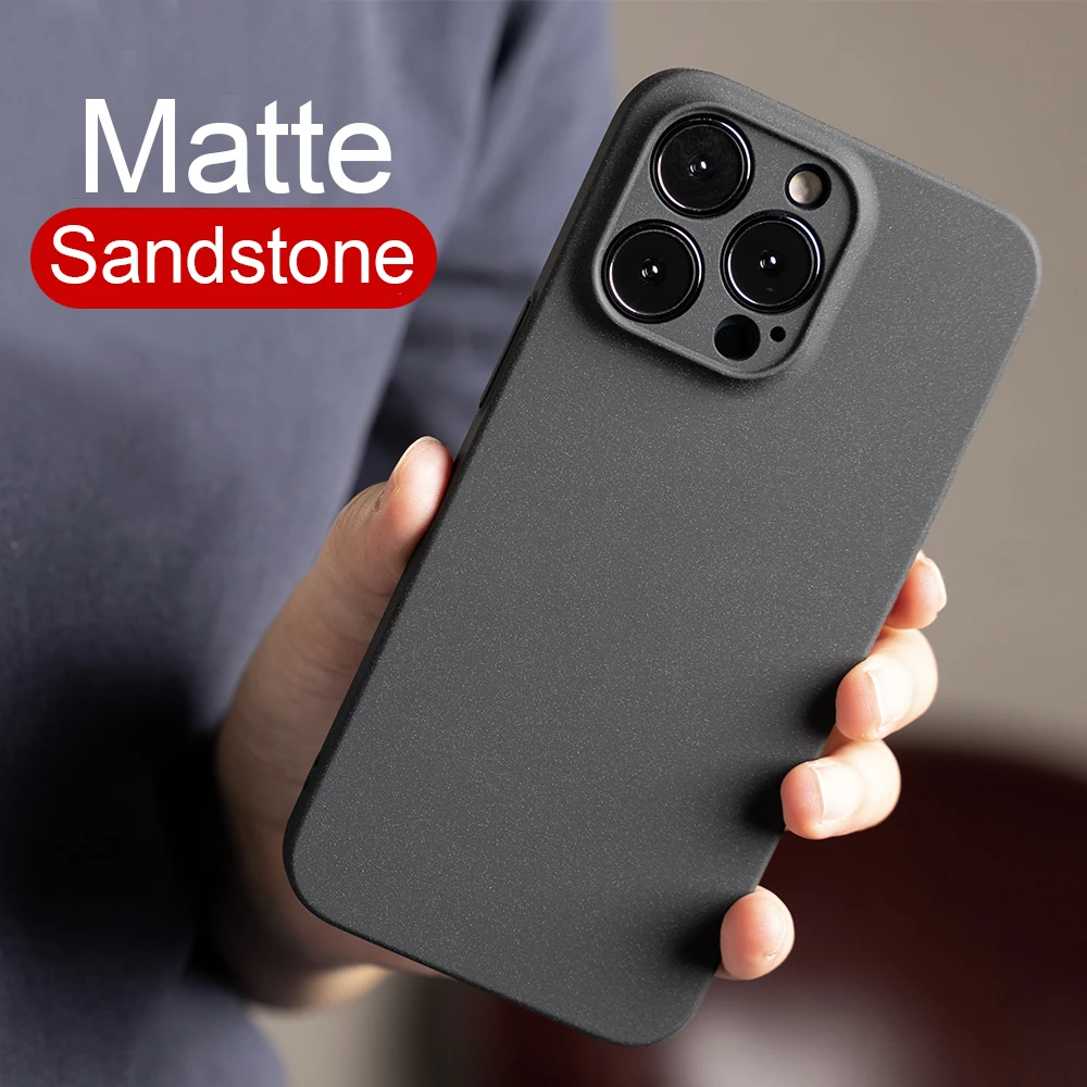 Luxury Sandstone Matte Ultra-Thin Hard Phone Case - Slim PC Bumper Back Cover