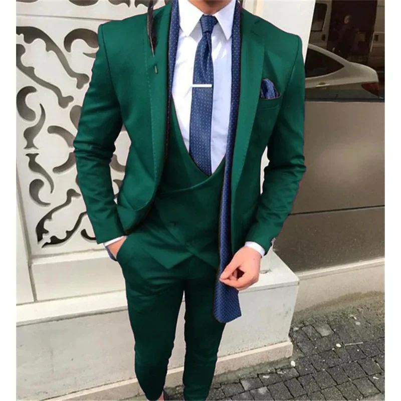 2024 New Casual Fashion Men's Suit  Gentleman Suit British Style Banquet Groom Best Man Dress  Suits for Men  Suit Men