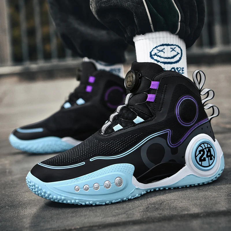 

Super Cool Men Women Basketball Training Shoes High Top Outdoor Sport Shoe Quick Lacing Basketball Boots Boys Brand Sneakers Man