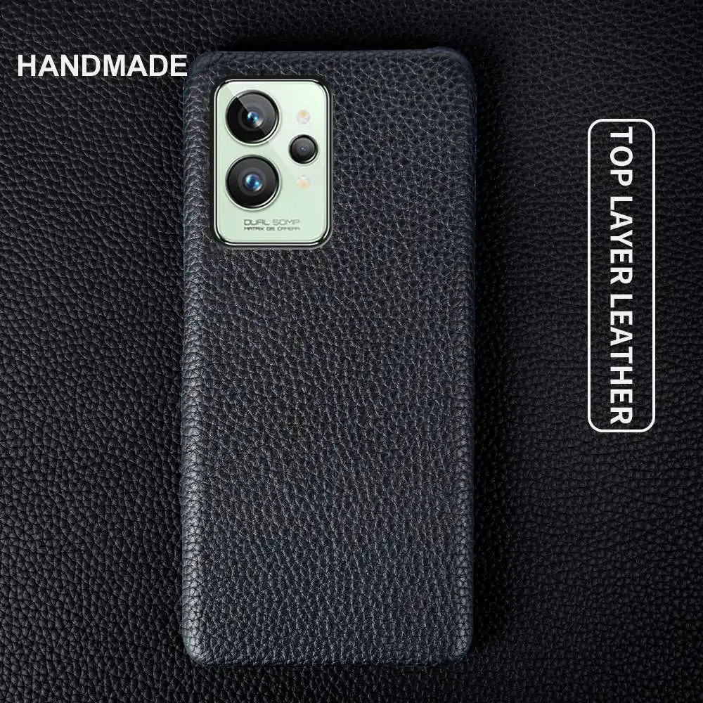 

Чехол для Realme GT 2 Pro чехол из натуральной кожи с зернистой лицевой поверхностью