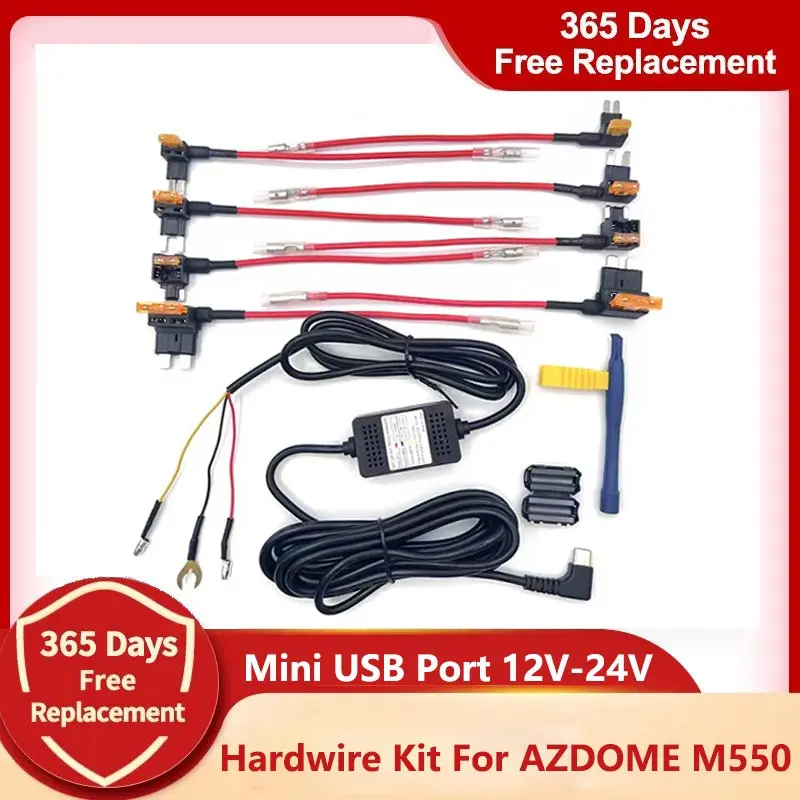Car DVR HardWire Kit Fuse For AZDOME M550 GS63H PG17 Low Vol Protection
