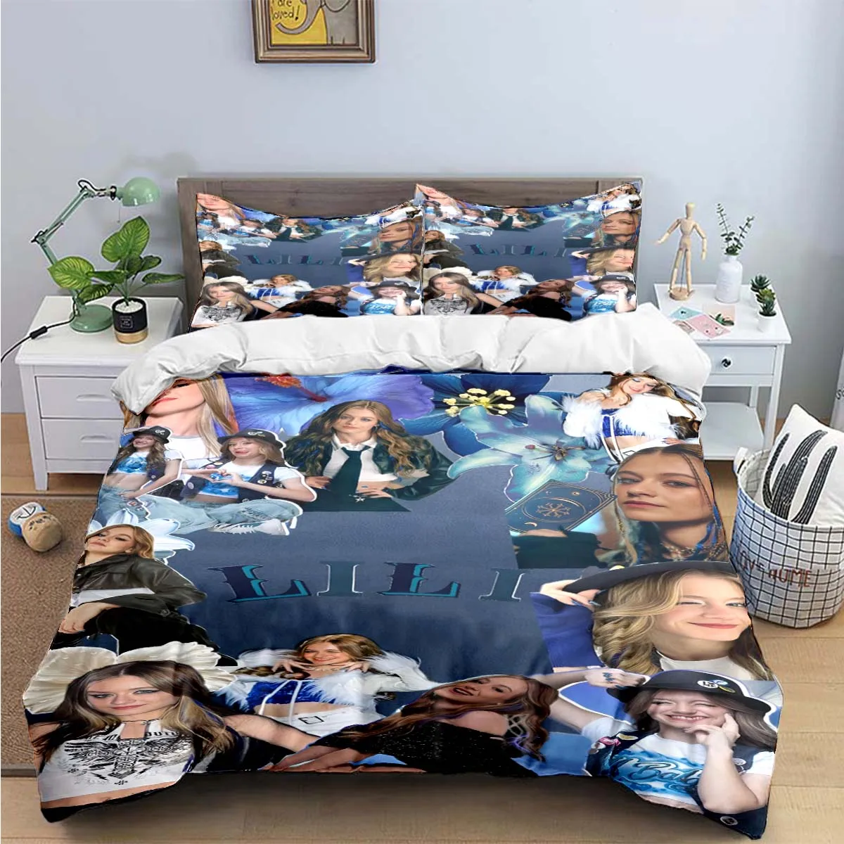 3PCS Europe Star Group K-k4os Bedding Set Single Twin Full King Size Musical Genius Bed Linen Adults Teens Bedroom Gift 3